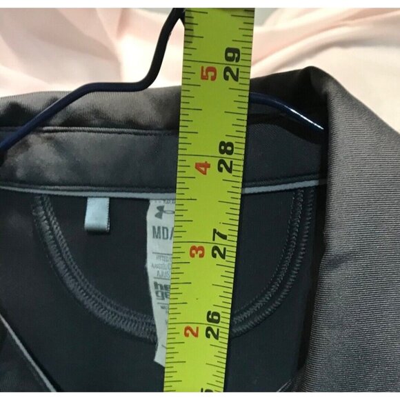 Under Armour Women's Medium Short Sleeve Golf Polo Shirt Gray Heat Gear - Picture 9 of 9